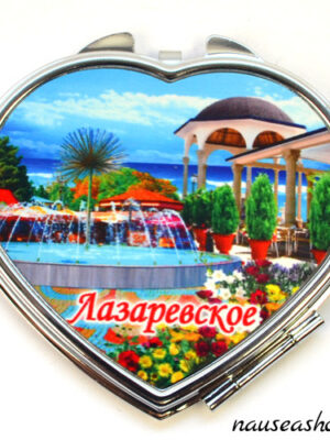 Зеркало сувенирное из металла "Кабардинка"